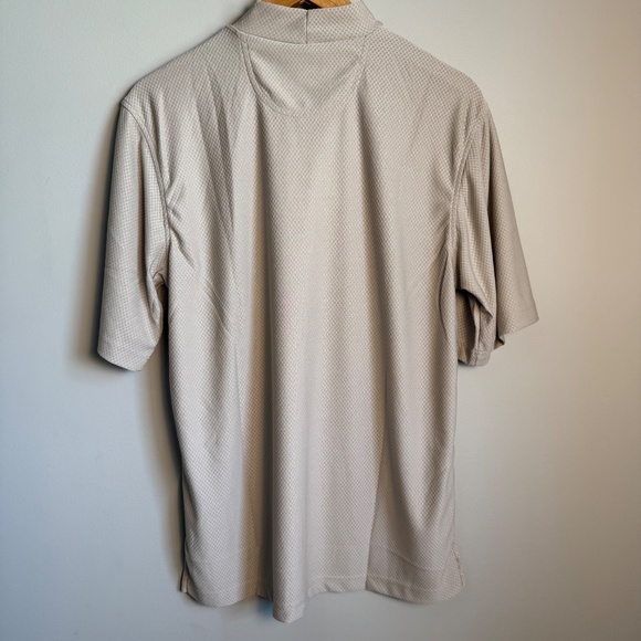 IL MIGLIORE Mens High‎ Neck Performance Golf Shirt Textured NEW Tan Size Medium - Picture 9 of 16